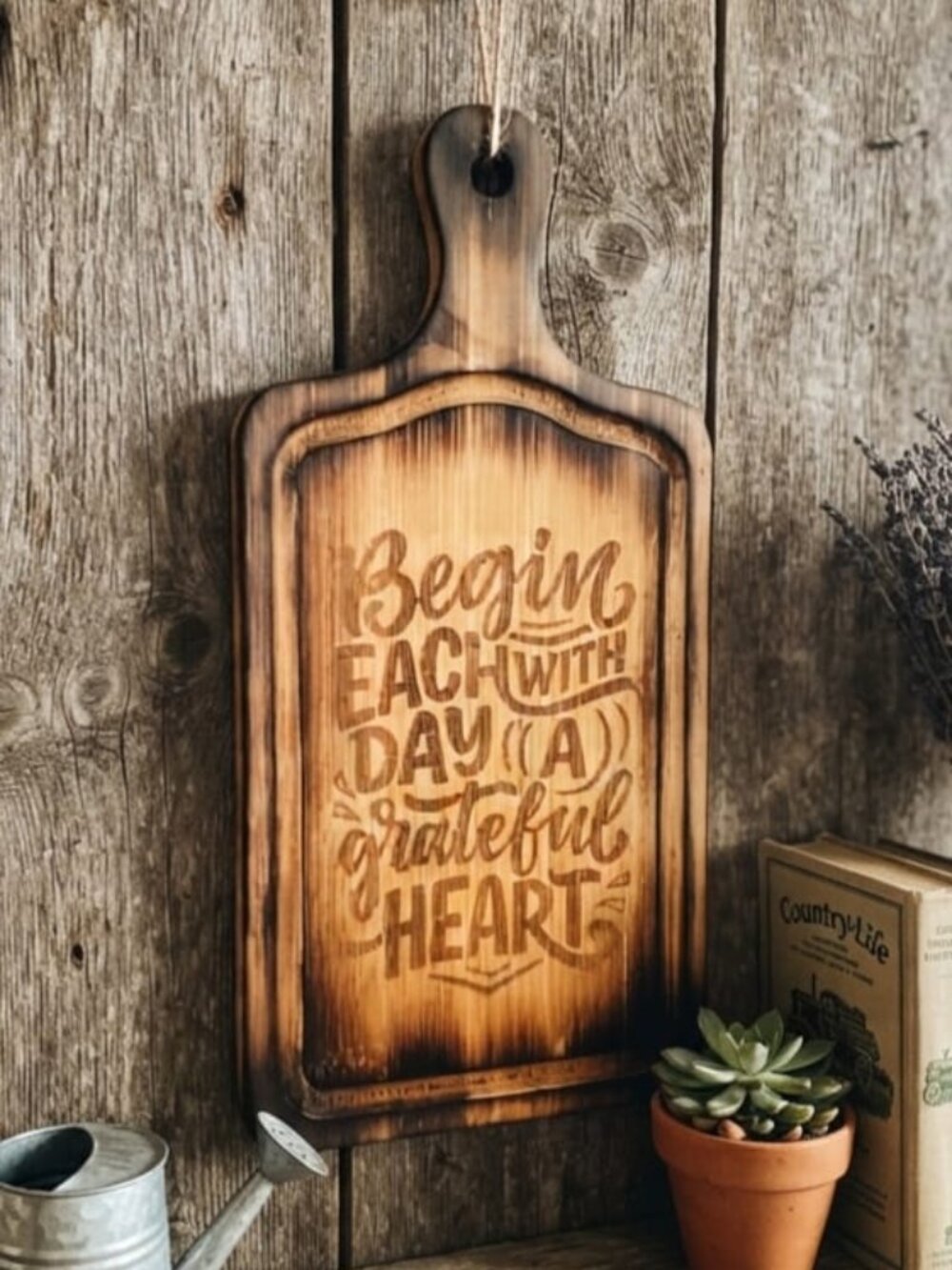 Inspirational Engraved Wooden Cheese Board